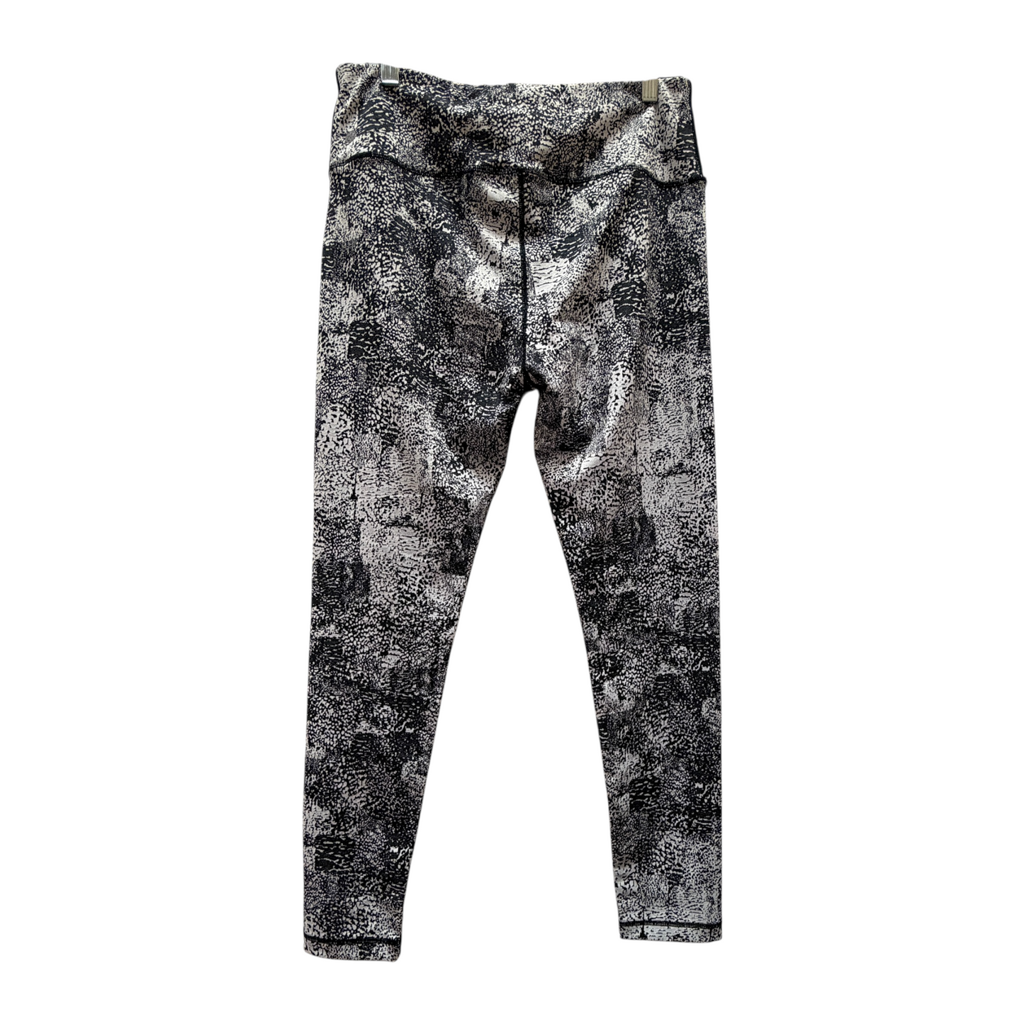Athletic Leggings By Zella In Black & White, Size:L