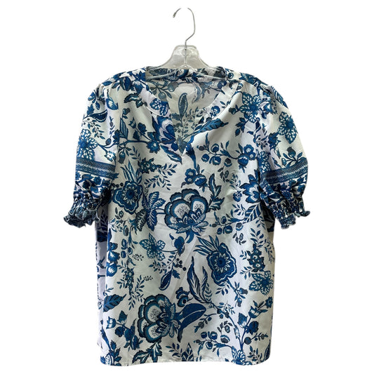 Top Ss By Shein In Blue & White, Size:1X