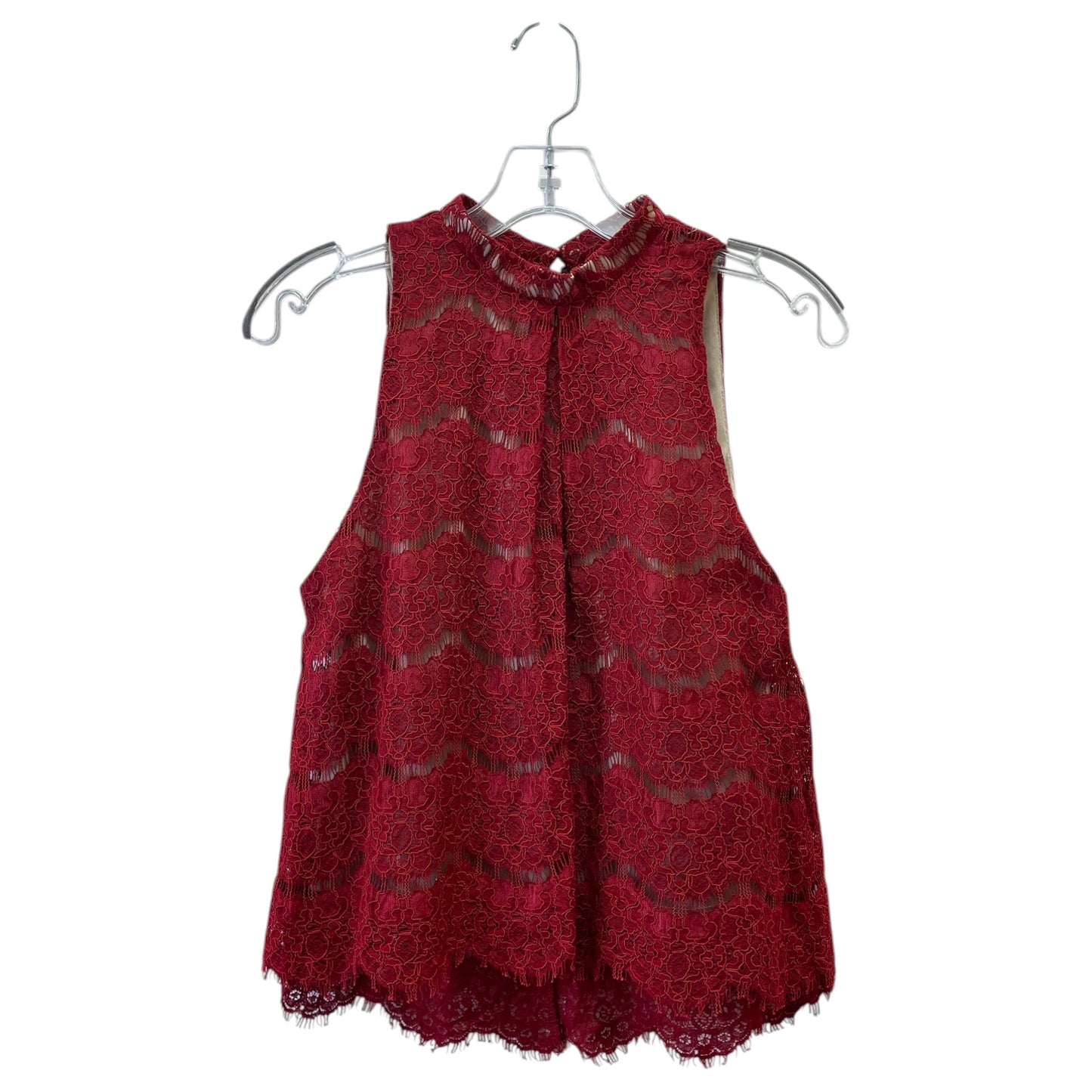 Blouse Sleeveless By Love Fire In Red, Size:M