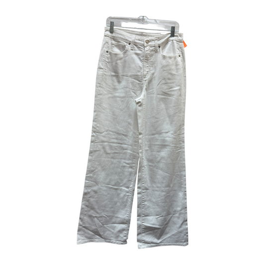 Jeans Wide Leg By Chicos In White Denim, Size:6