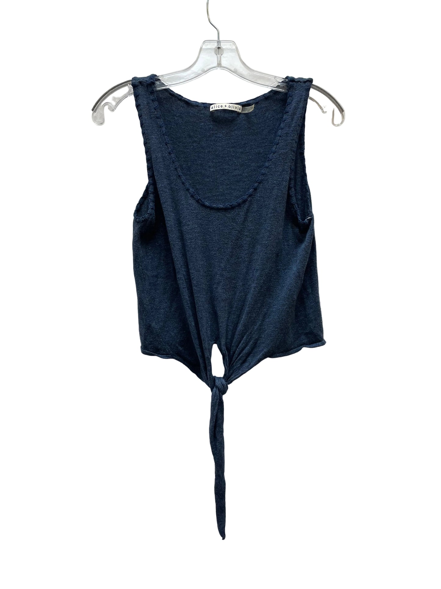 Top Sleeveless Designer By Alice + Olivia In Blue, Size:M