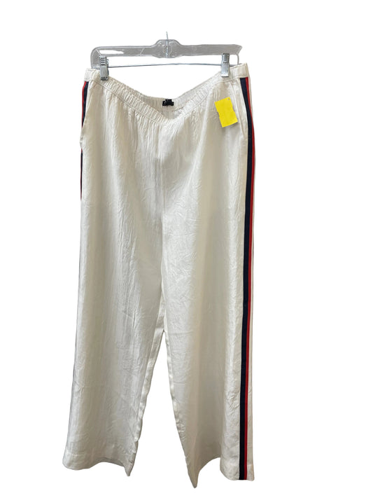 Pants Wide Leg By J. Crew In Cream & Red, Size:12