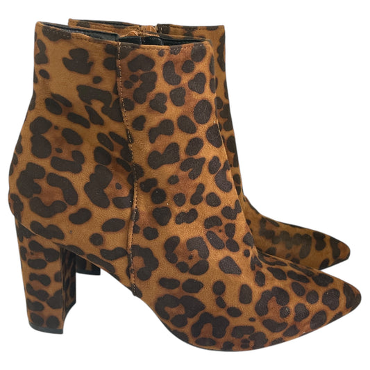 BOOTS ANKLE HEELS by  Dream Pairs In ANIMAL PRINT, Size: 7.5