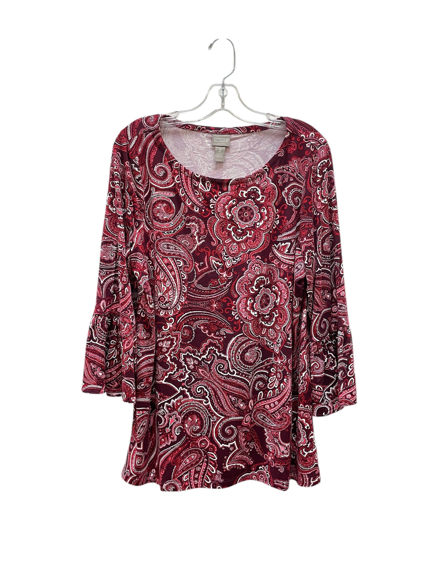 Top Ls By Chicos In Paisley Print, Size:M