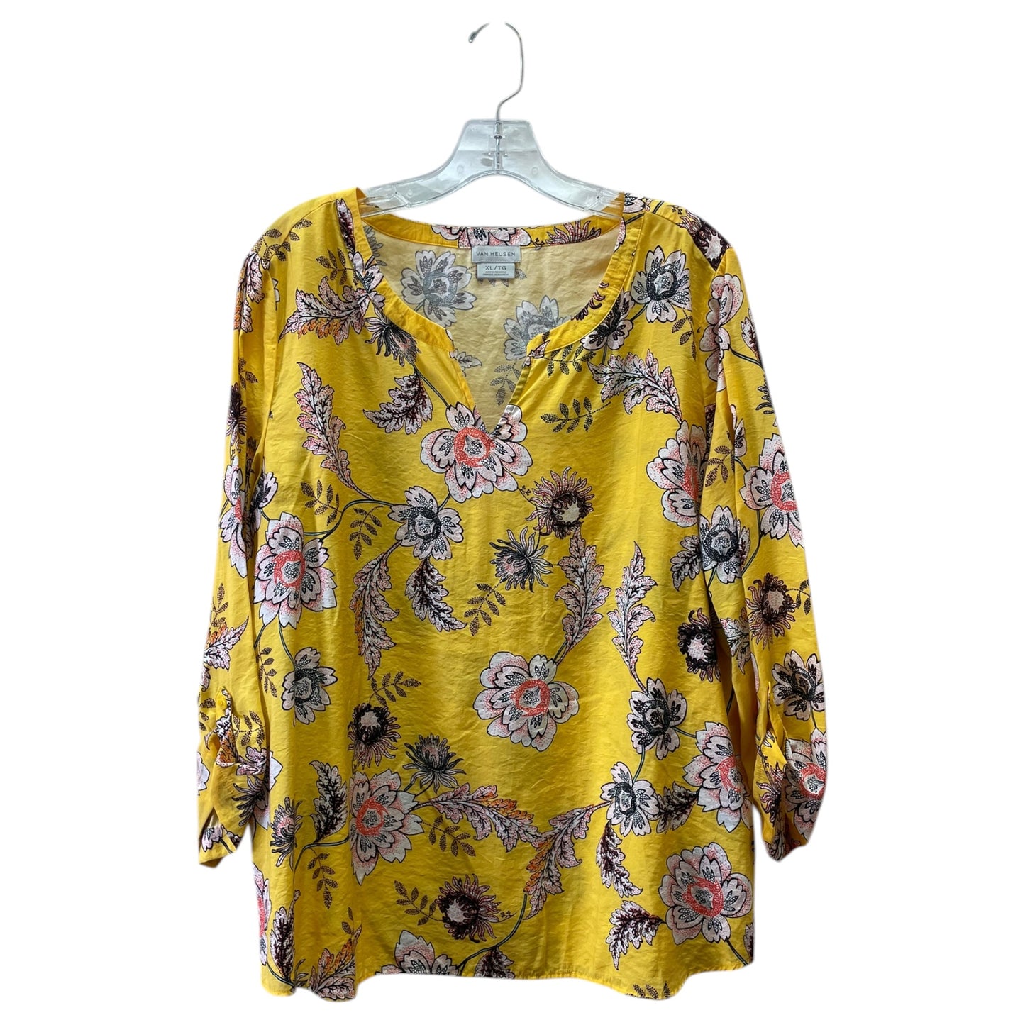 Top Ls By Van Heusen In Yellow, Size:Xl