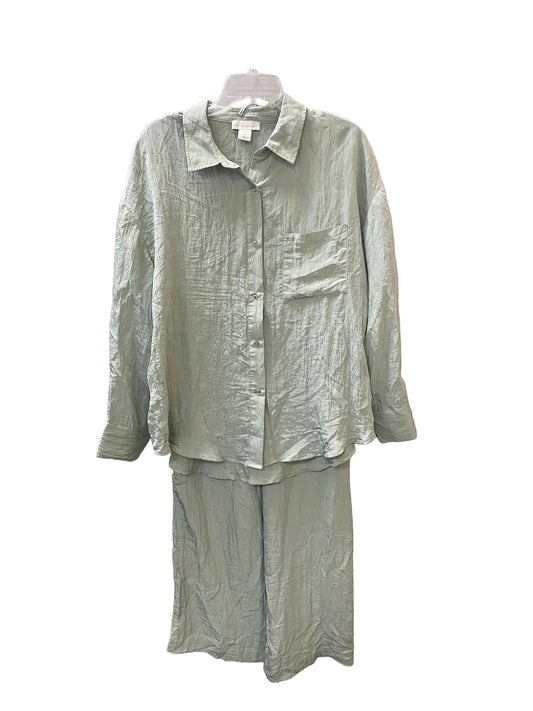 Pants Set 2Pc By House Of Harlow In Green, Size:L