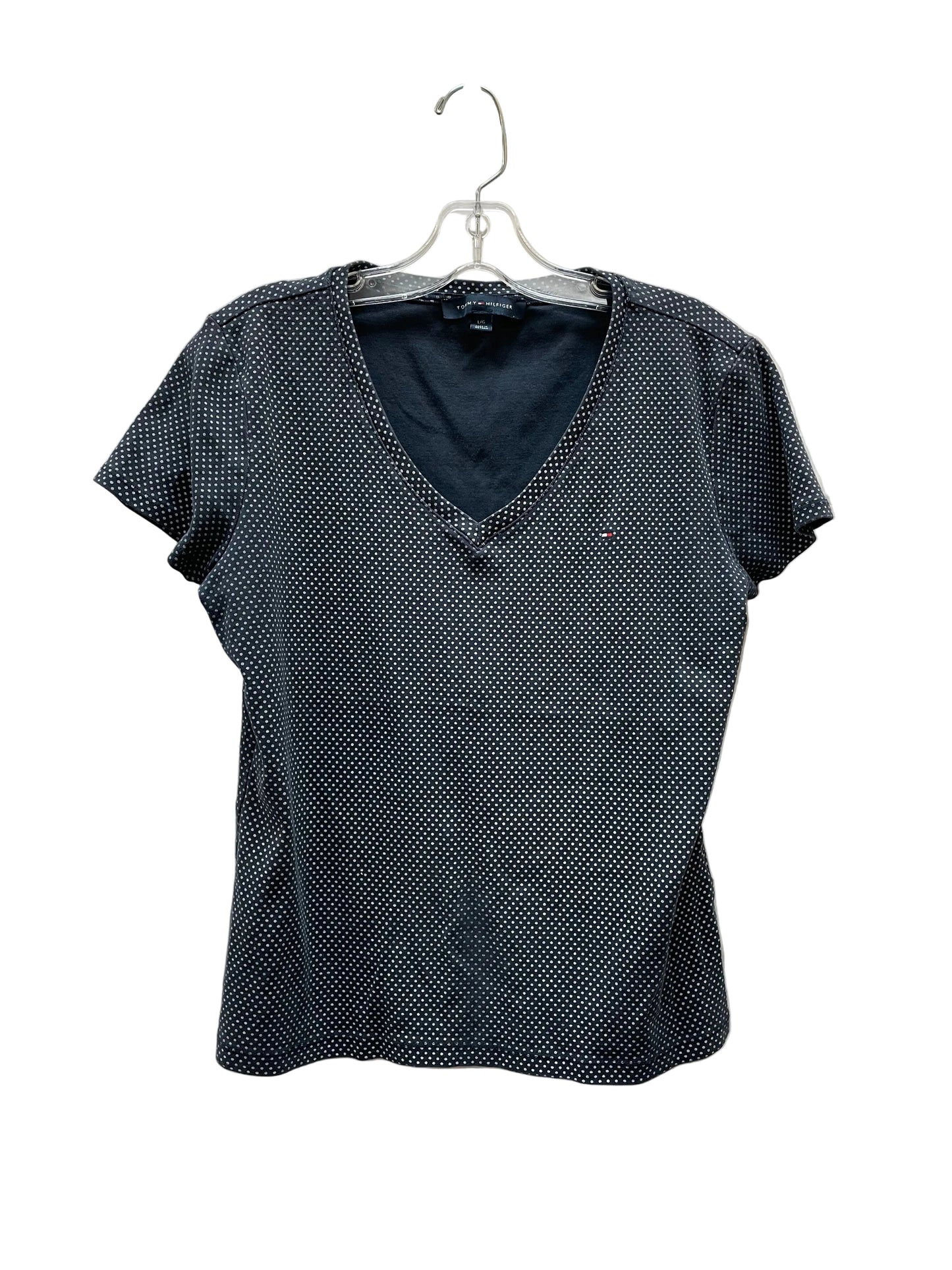 Top Ss Basic By Tommy Hilfiger In Blue, Size:L