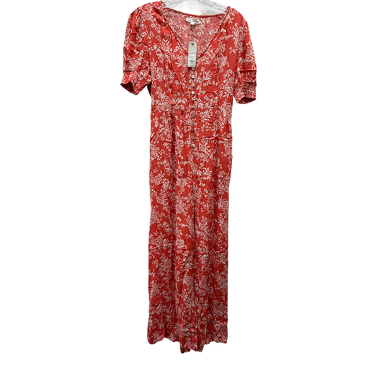 Jumpsuit By Coco + Jaimeson In Orange & White, Size:M