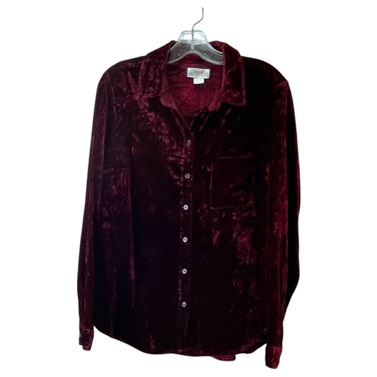 TOP LS by MAEVE In RED, Size: M