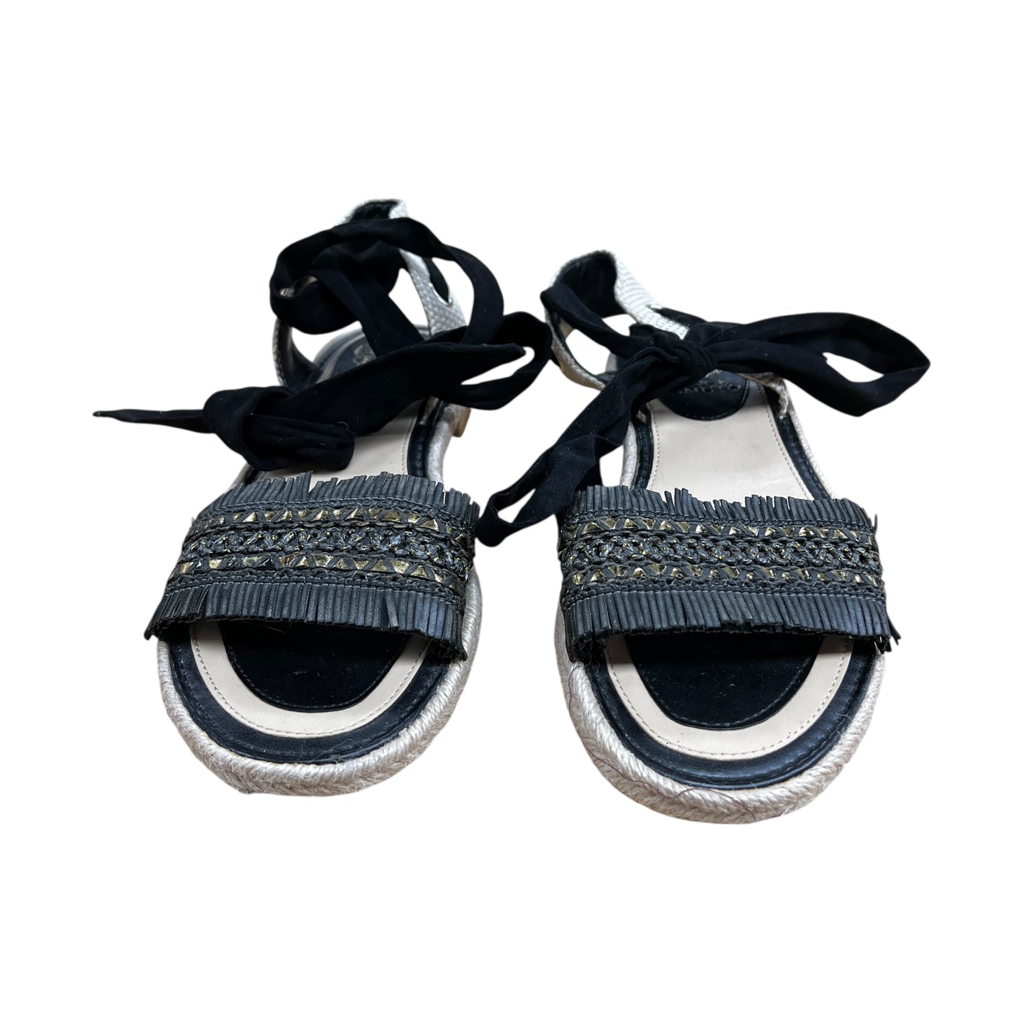Sandals Flats By Vince Camuto In Black, Size:8