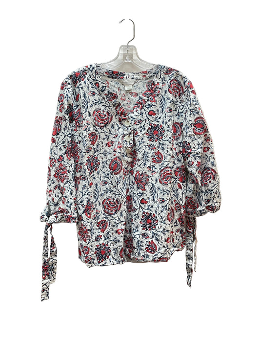 Top Ls By Christopher And Banks In Blue & Red, Size:Xl