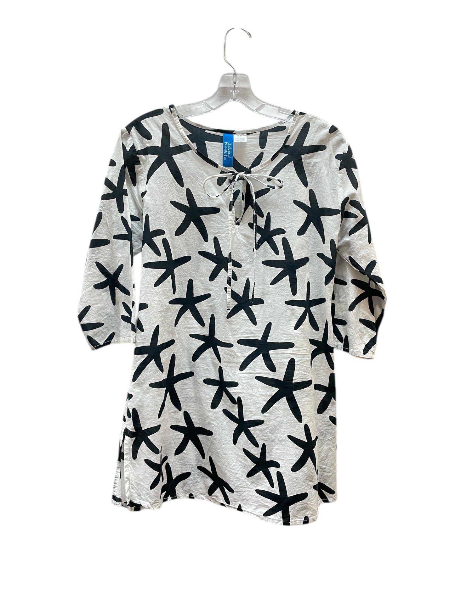 Top 2Pc 3/4 Sleeve By Clothes Mentor In Black & White, Size:S