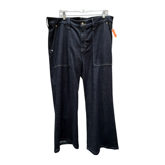 Jeans Wide Leg By J. Crew In Blue Denim, Size:12P