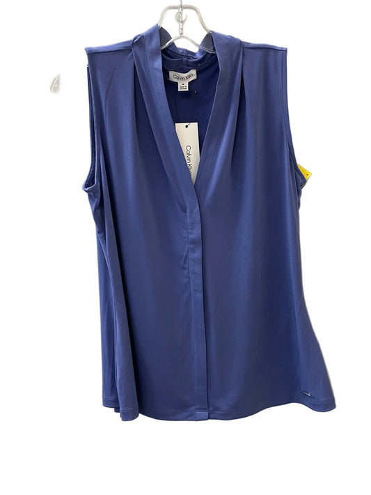 Top Sleeveless By Calvin Klein In Purple, Size:M
