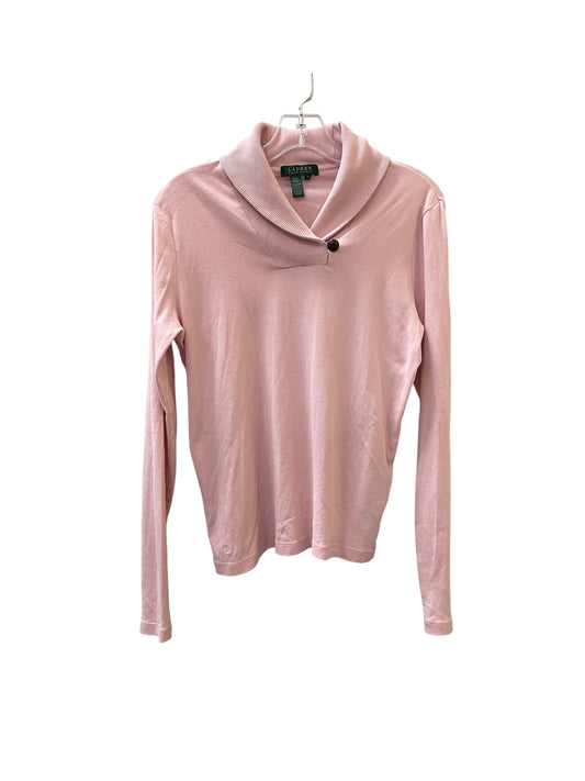 Top Ls Basic By Lauren By Ralph Lauren In Pink, Size:M