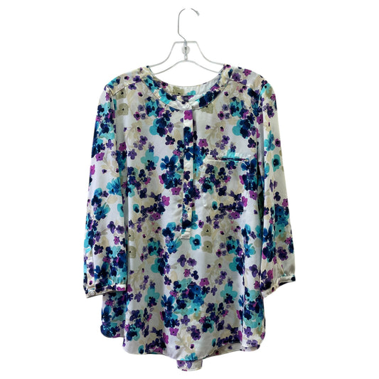 Blouse Ls By Not Your Daughters Jeans In Floral Print, Size:L