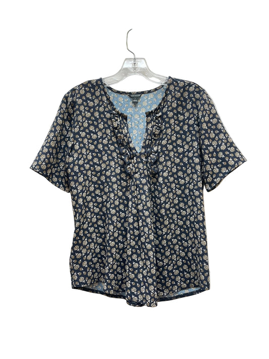 Top Ss By Ann Taylor In Blue & Tan, Size:S
