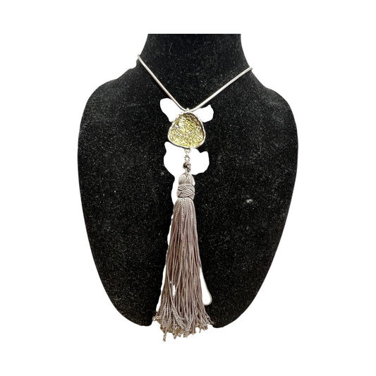 Necklace Pendant By Chicos In Silver