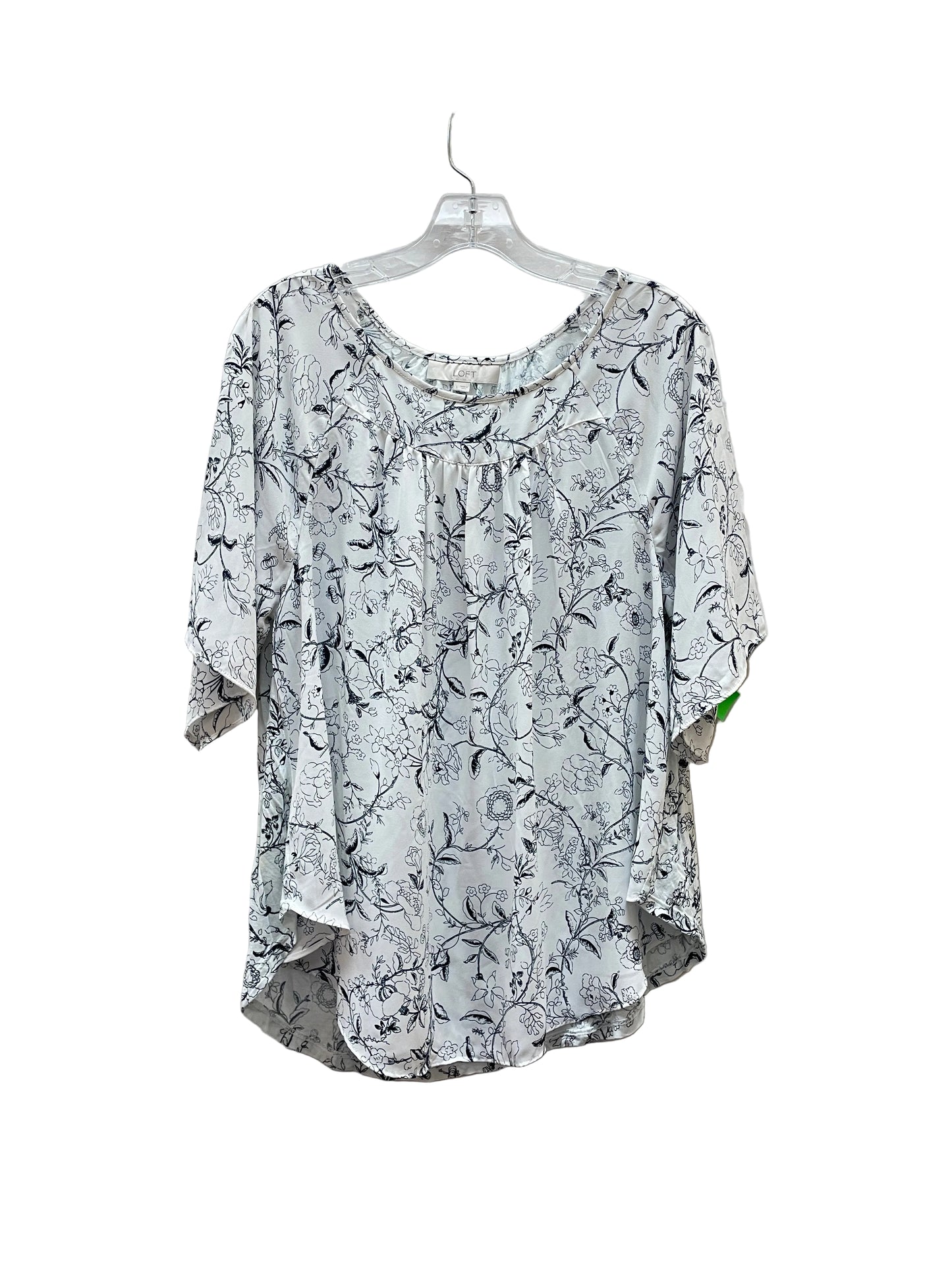Blouse Ss By Loft In Floral Print, Size:L
