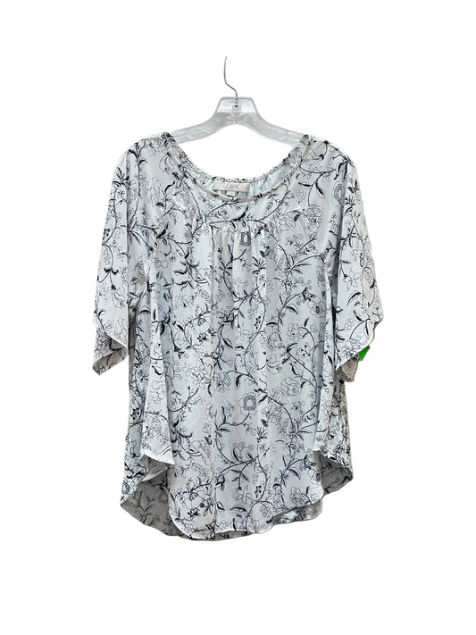 Blouse Ss By Loft In Floral Print, Size:L