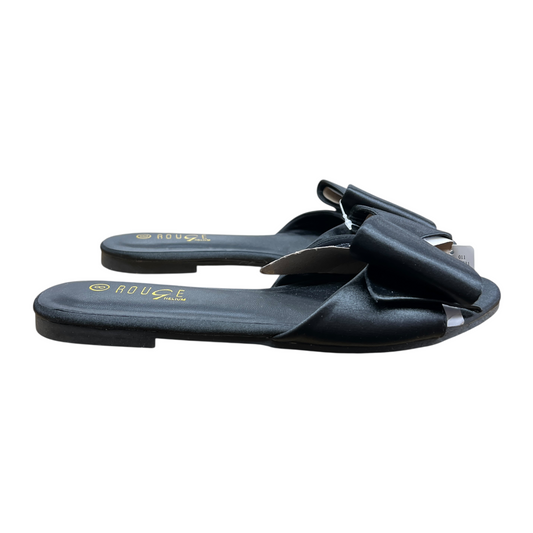 Sandals Flats By Rouge In Black, Size:8