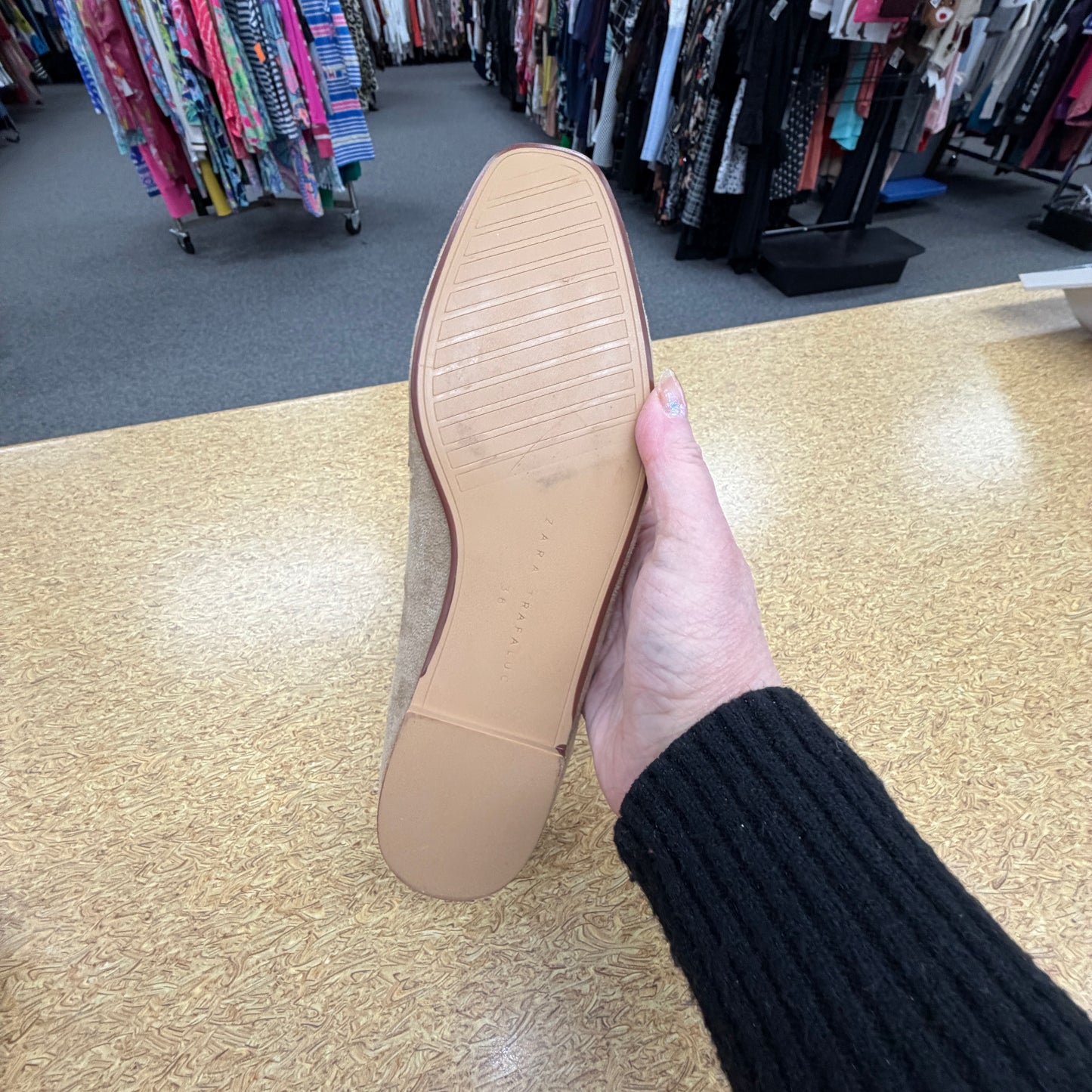 Shoes Flats By Zara In Tan, Size:6