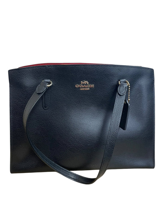 Handbag Designer By Coach In Black, Size:Large