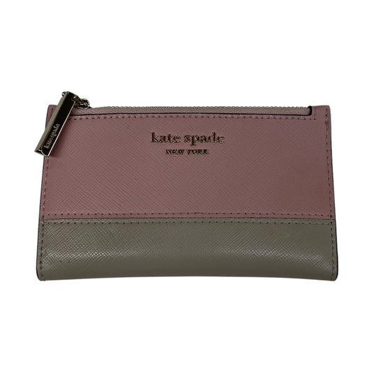 Wallet Designer By Kate Spade In Grey & Pink, Size:Small
