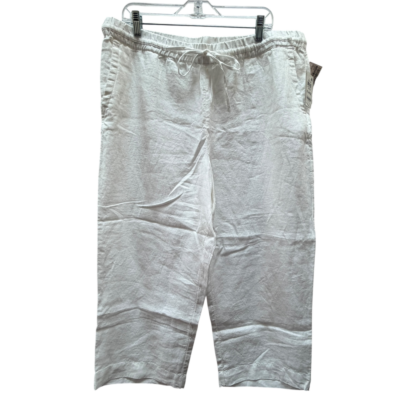 Pants Linen By Charter Club In White, Size:Xl