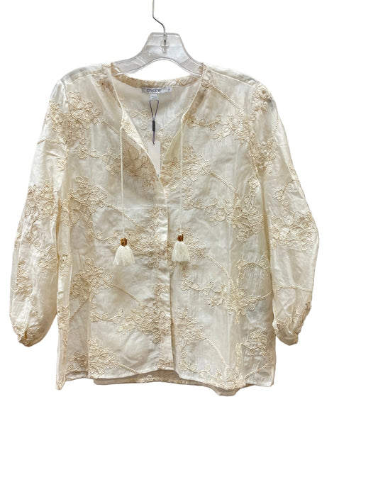 Top Ls By Chicos In Cream, Size:M