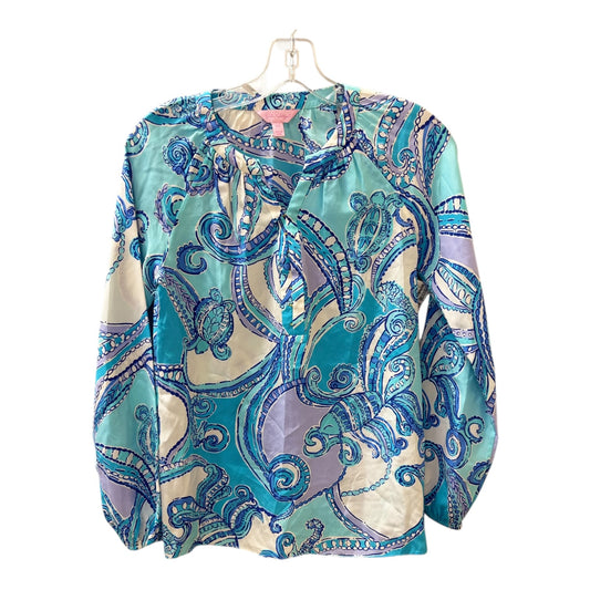 Top Ls Designer By Lilly Pulitzer In Aqua, Size:Xxs