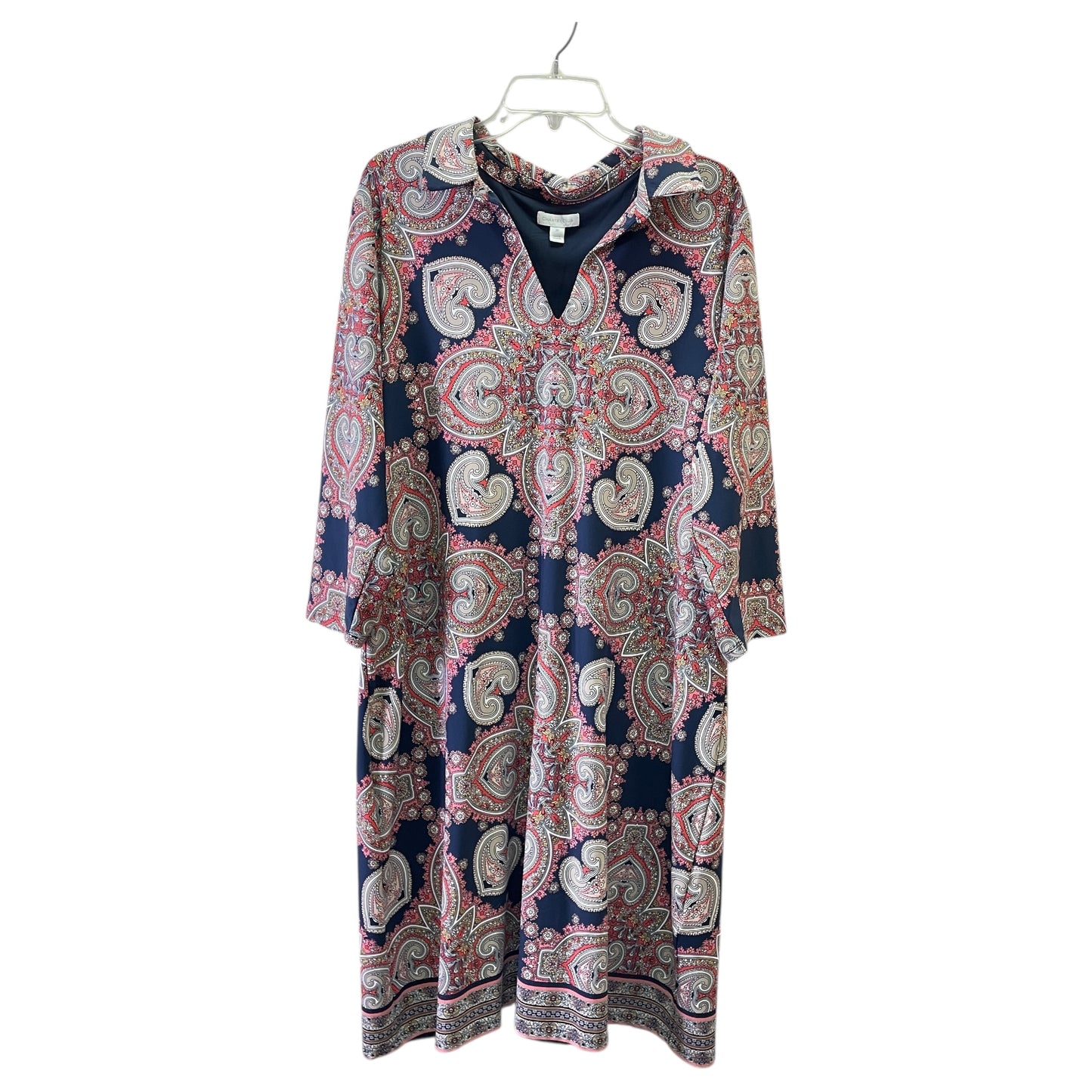 Dress Party Midi By Charter Club In Blue & Pink, Size:3