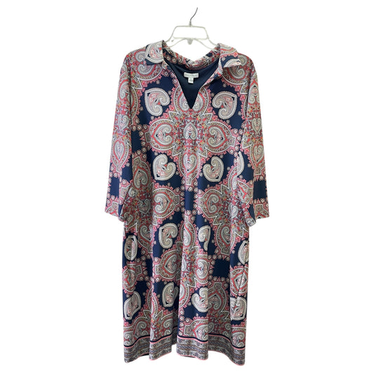 Dress Party Midi By Charter Club In Blue & Pink, Size:3