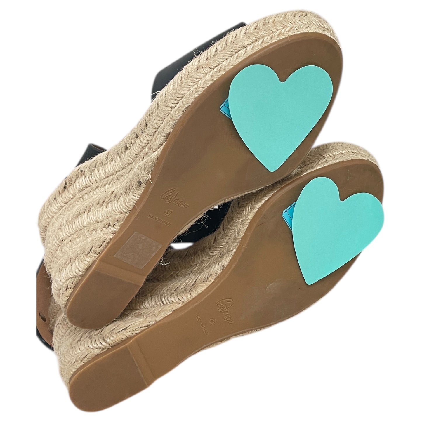 Sandals Heels Wedge By CASTAMER In Black, Size:9.5