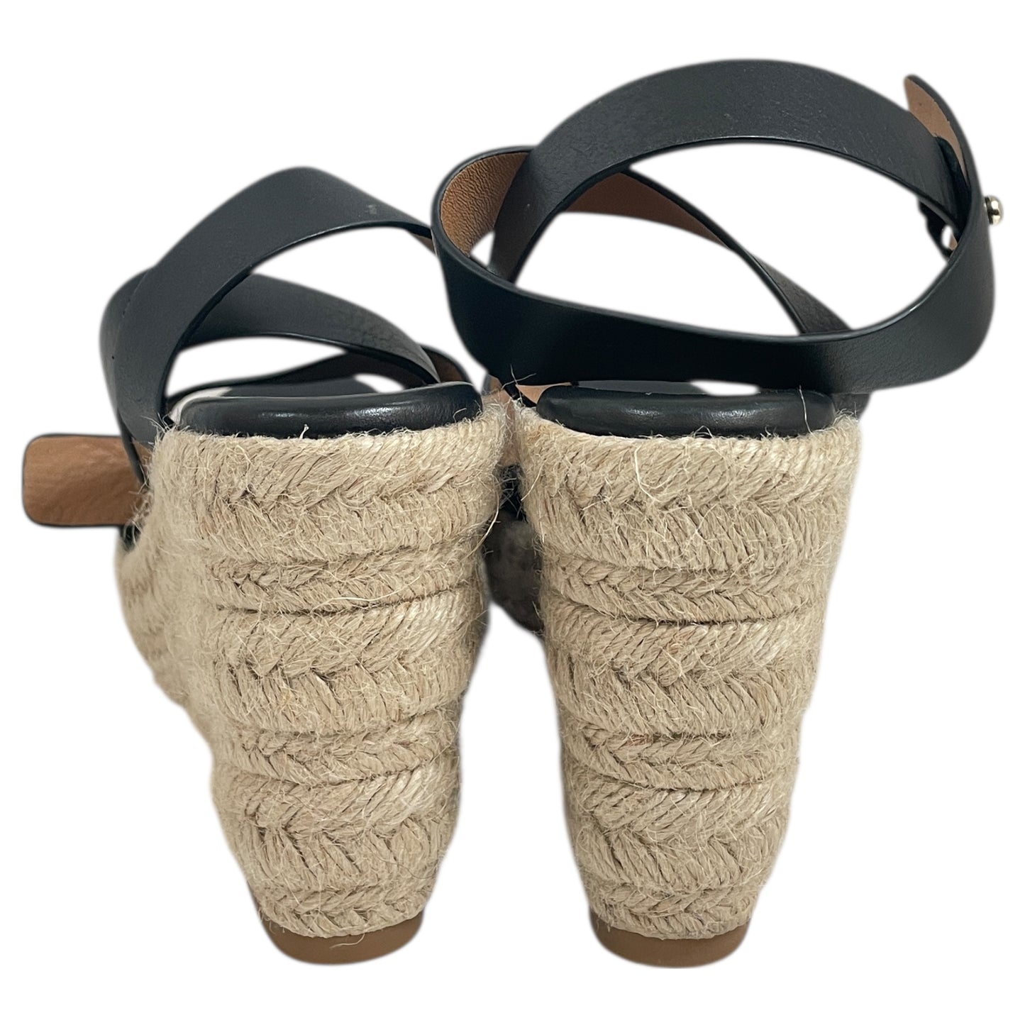 Sandals Heels Wedge By CASTAMER In Black, Size:9.5
