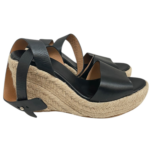 Sandals Heels Wedge By CASTAMER In Black, Size:9.5