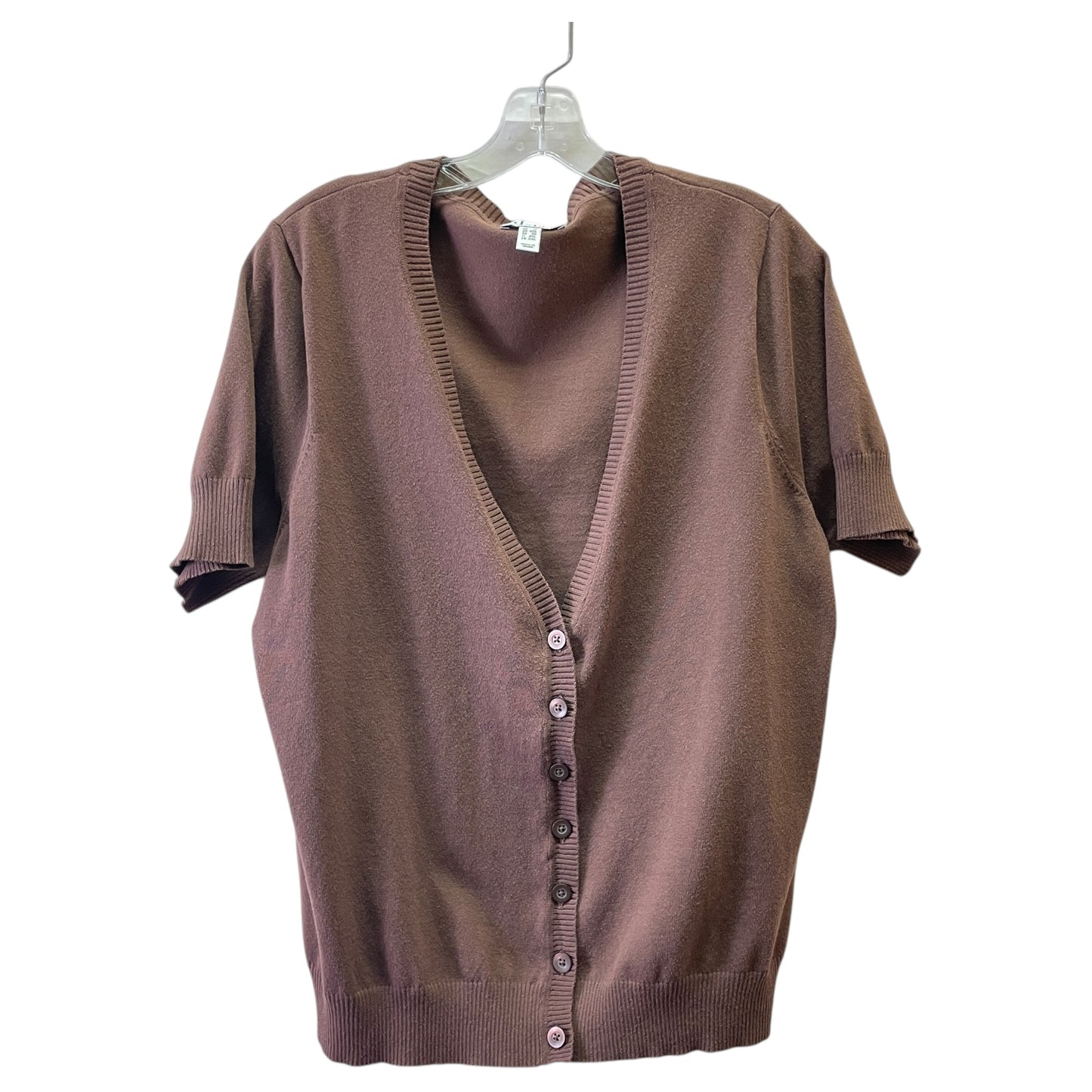 Sweater Ss By D&Co. In Brown, Size:1X