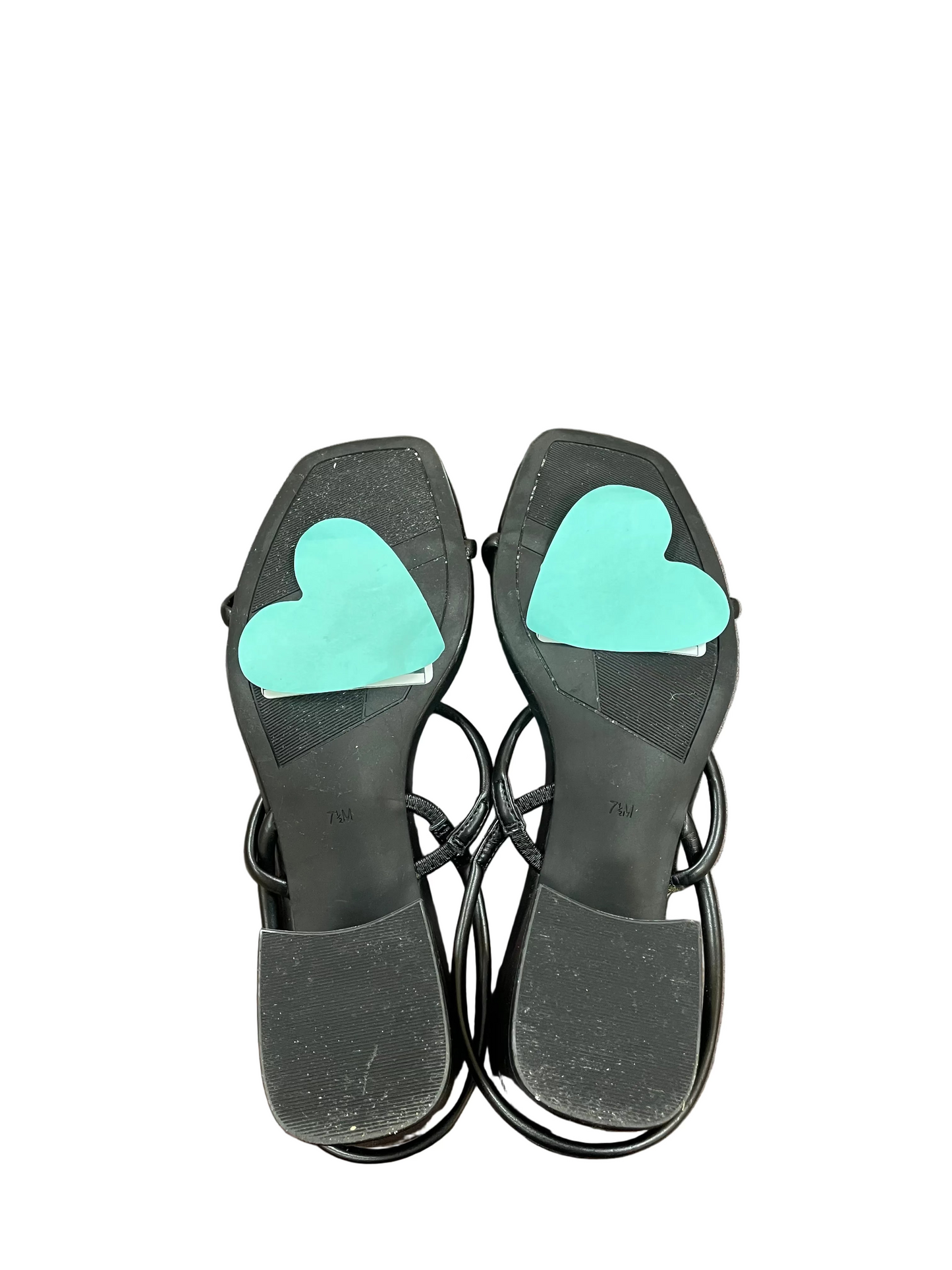 Sandals Heels Block By Marc Fisher In Black, Size:7.5