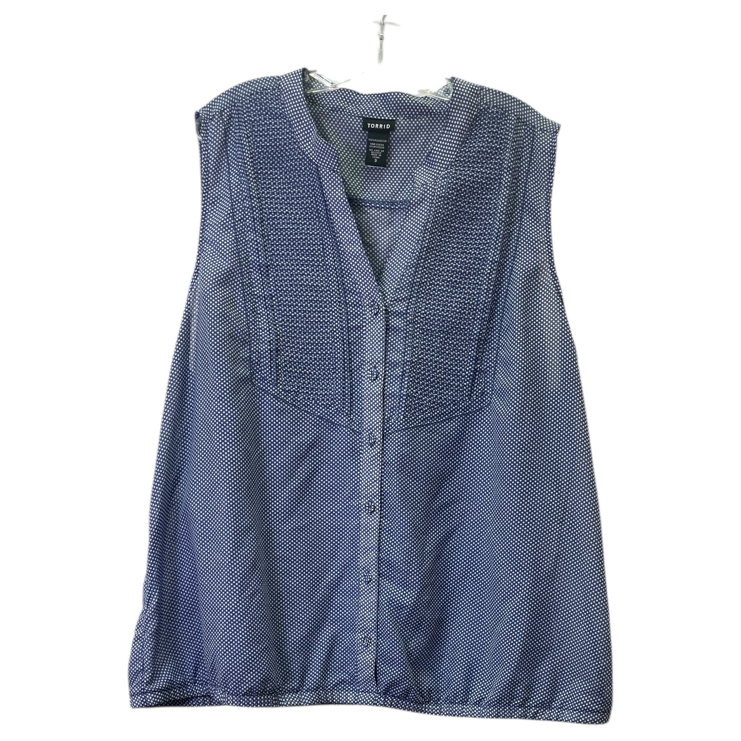 Top Sleeveless By Torrid In Blue, Size:3X