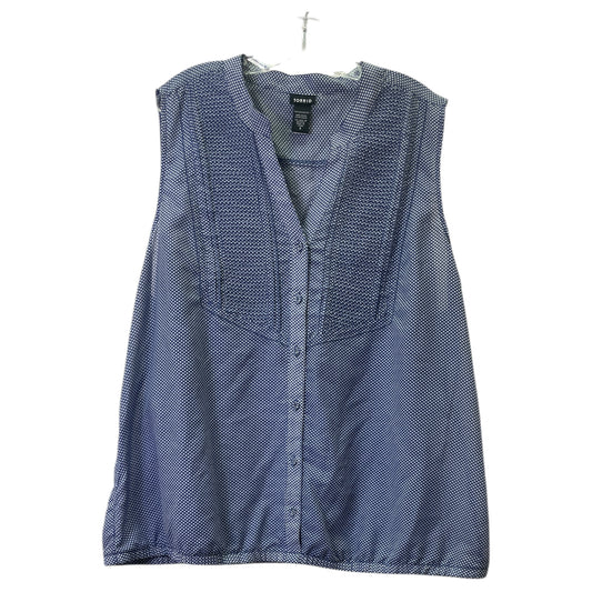 Top Sleeveless By Torrid In Blue, Size:3X