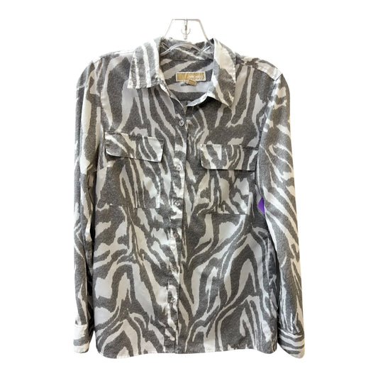 Top Ls Designer By Michael Kors In Grey & White, Size:S
