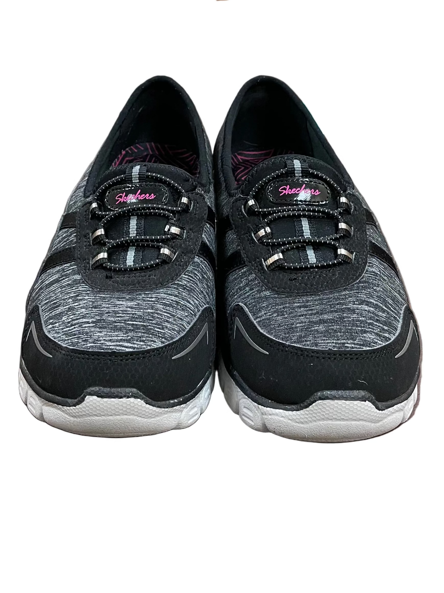 Shoes Flats By Skechers In Black & Grey, Size:7