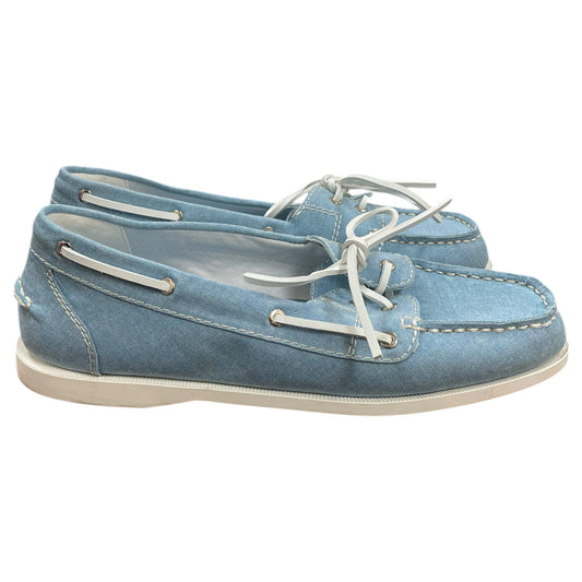 Shoes Flats By Talbots In Blue Denim, Size:8.5