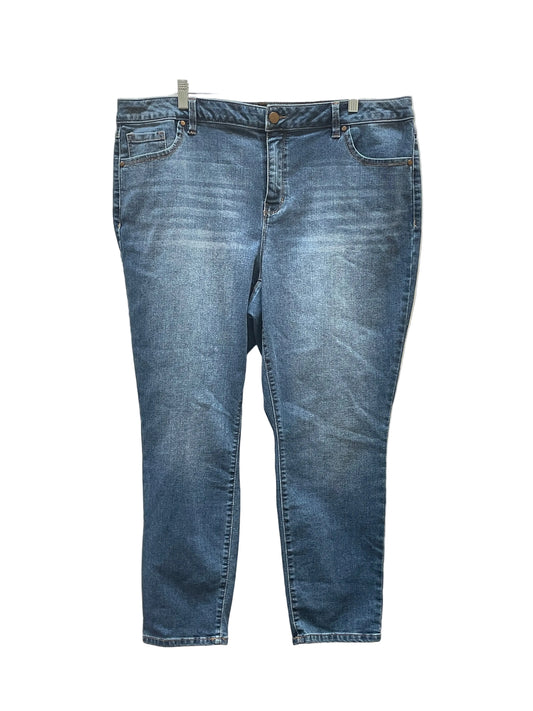 Jeans Boyfriend By D Jeans In Blue Denim, Size:20