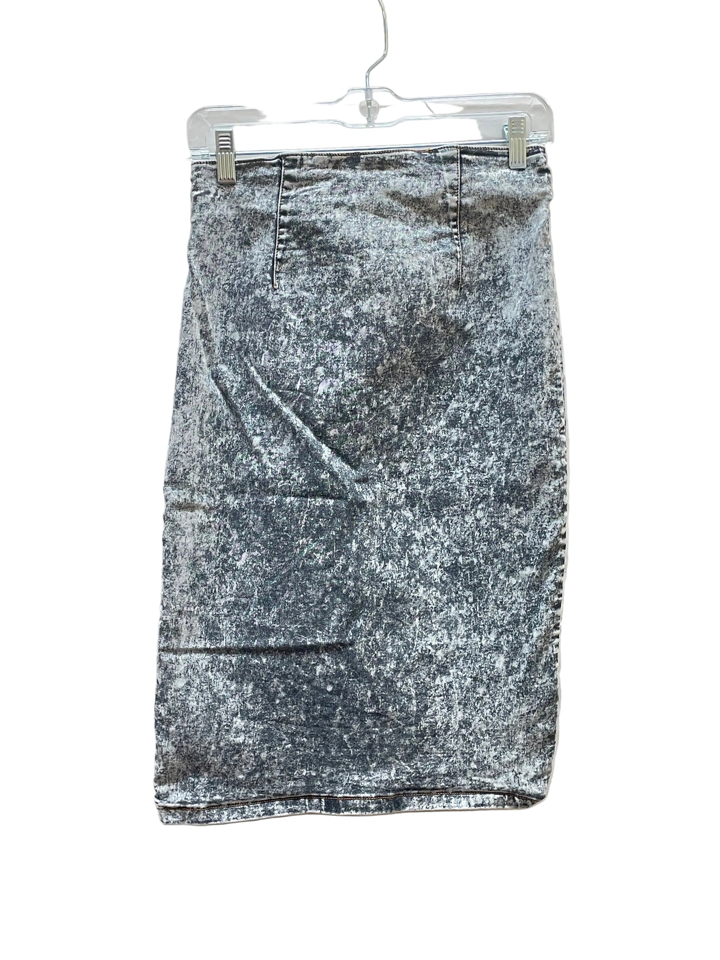 Skirt Midi By JC & JP In Grey Denim, Size:L