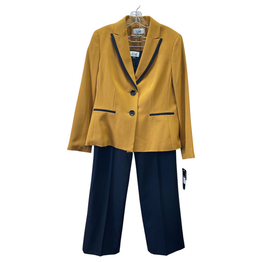 Pants Suit 2Pc By Le Suit In Black & Gold, Size:M