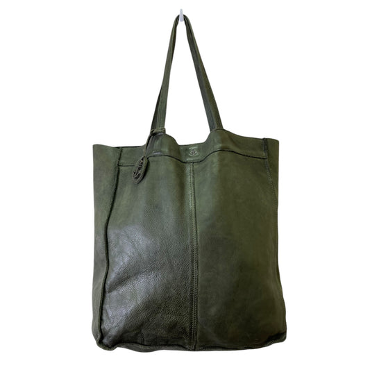 Tote Leather By Harbour In Green, Size:Large