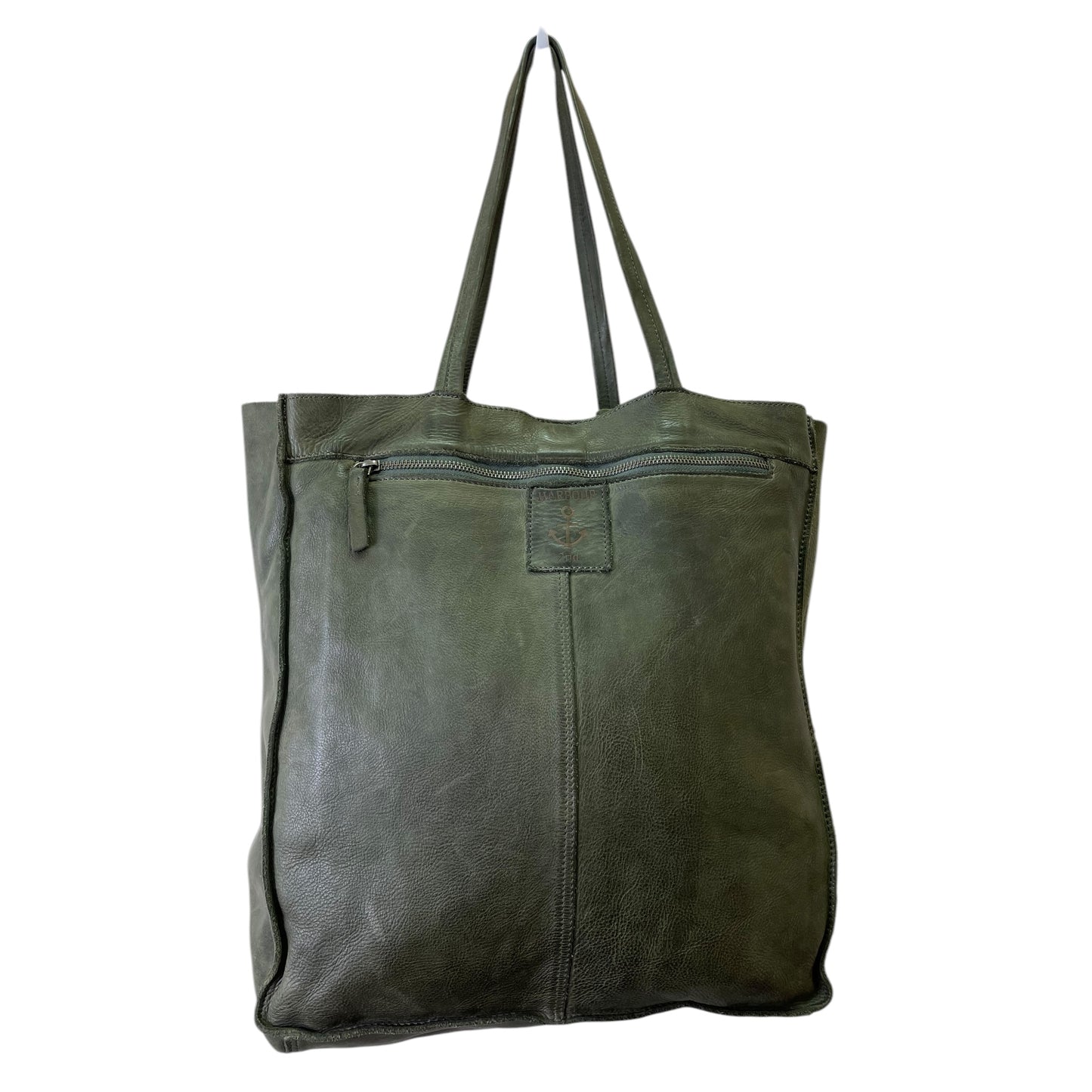 Tote Leather By Harbour In Green, Size:Large