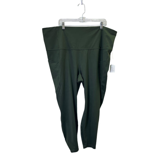 Athletic Leggings By All In Motion In Green, Size:3X