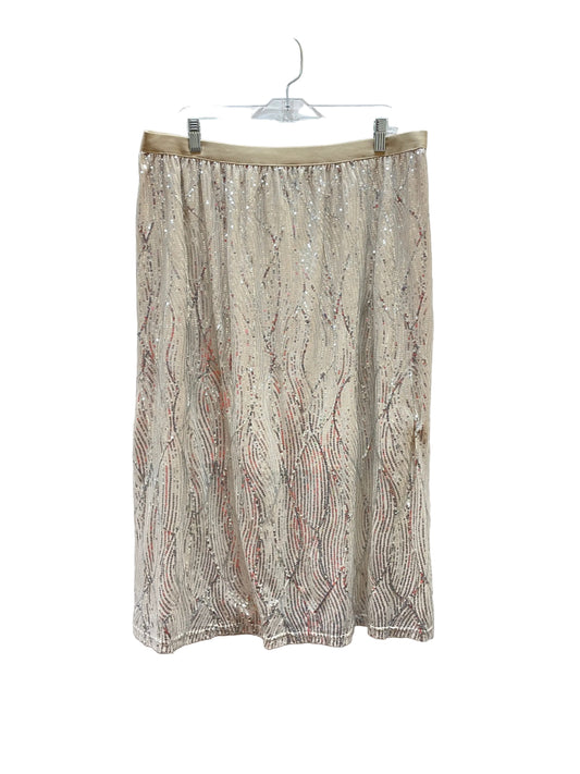 Skirt Midi By Ashley Stewart In Taupe, Size:20